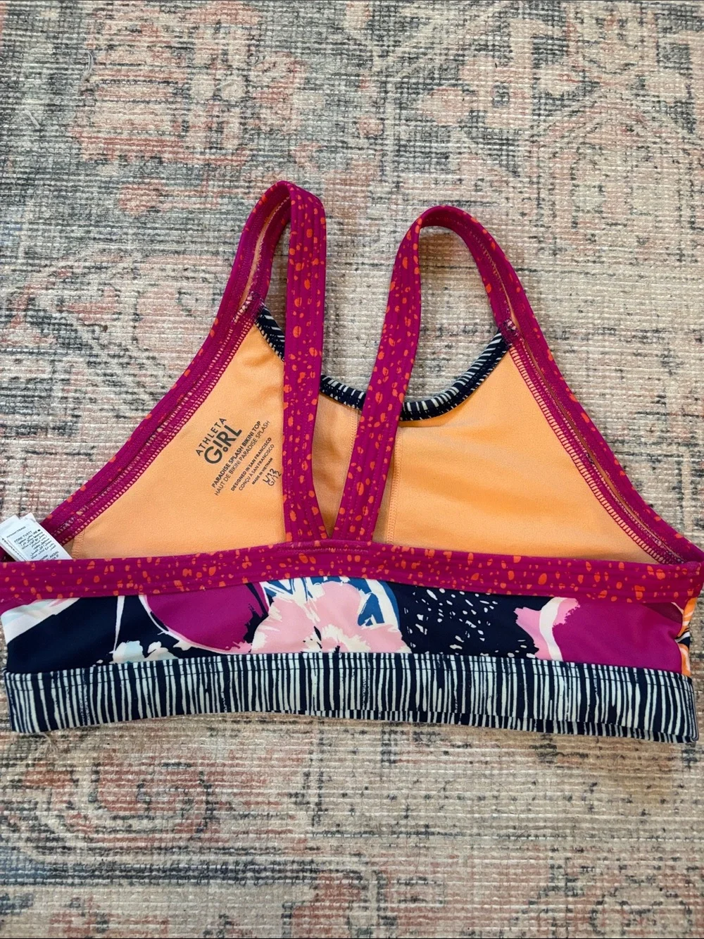 Athleta Girl Paradise Splash Bikini Top Size Large/ 12